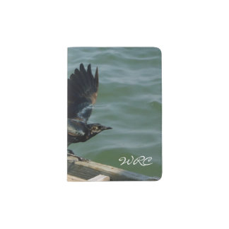 Crow Monogrammed Passport Holder