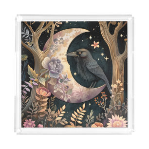 Crow Moon Acrylic Tray
