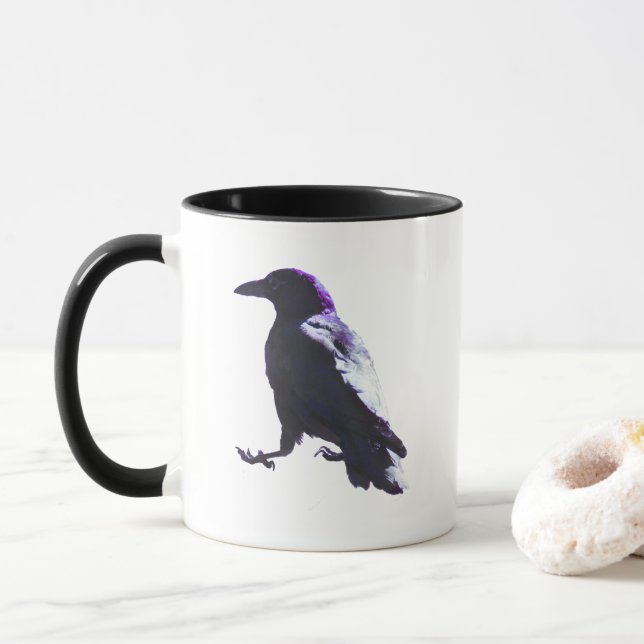 crow mug (With Donut)