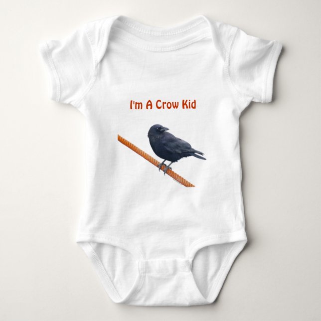 CROW ON A CABLE Shirt, Top or Hoodie (Front)