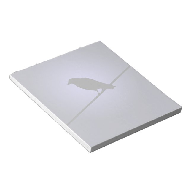 Crow on a Telephone Wire Notepad (Angled)