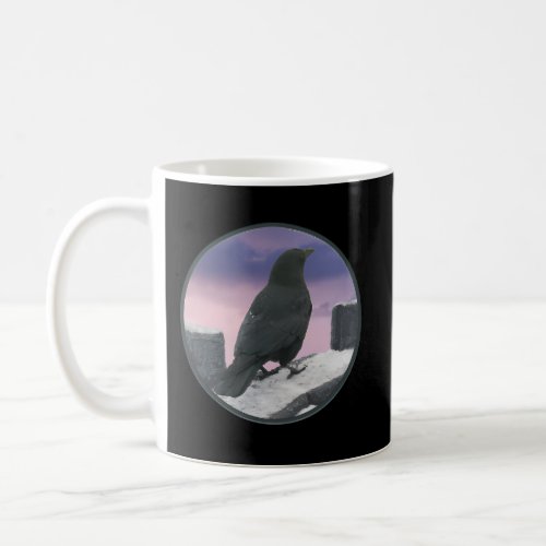 Crow On Castle Wall Coffee Mug