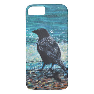 Crow on the Beach Painting iPhone 8/7 Case