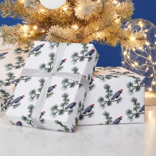 Crow Pine Holiday Wrapping Paper