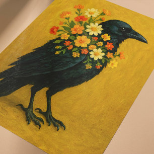 Crow Poster For Furniture Decoupage Or Wall Art