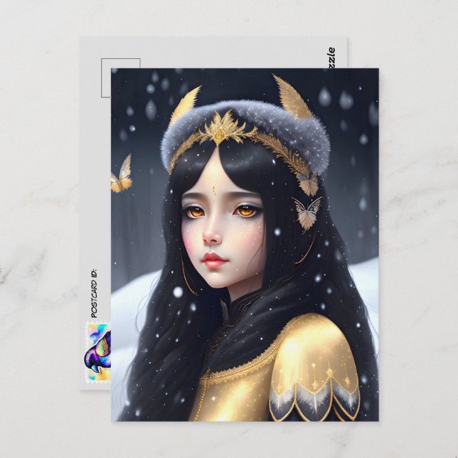 Crow Princess, Postcrossing Postcard (Front/Back)