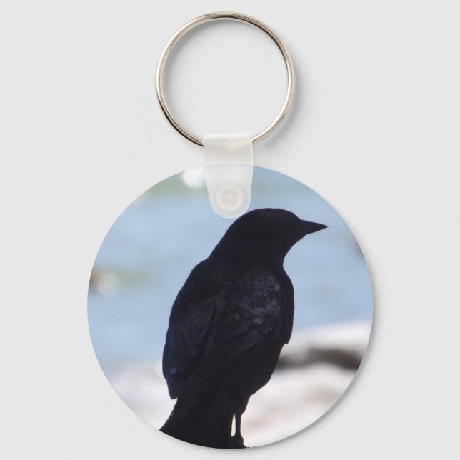Crow Profile Keychain (Front)