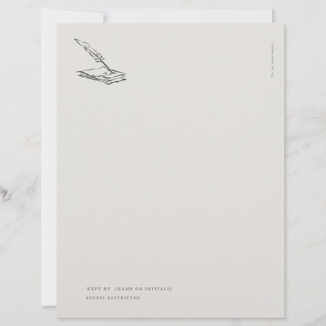 Crow-quilled page- Regency Correspondence Letterhead (Front)