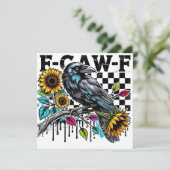 Crow Raven F-CAW-F Funny Halloween (Standing Front)