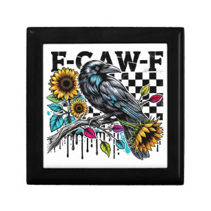 Crow Raven F-CAW-F Funny Halloween Gift Box