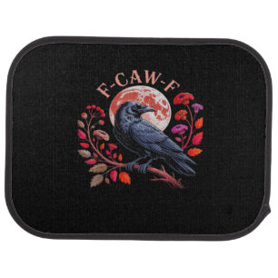 Crow Raven Funny F-Caw-F Oversized Vintage Graphic Car Floor Mat