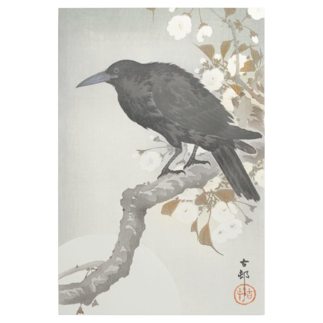 Crow Raven Koson Japanese Bird Crow Gallery Wrap (Front)