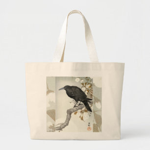 Crow Raven Koson Japanese Bird Crow Large Tote Bag