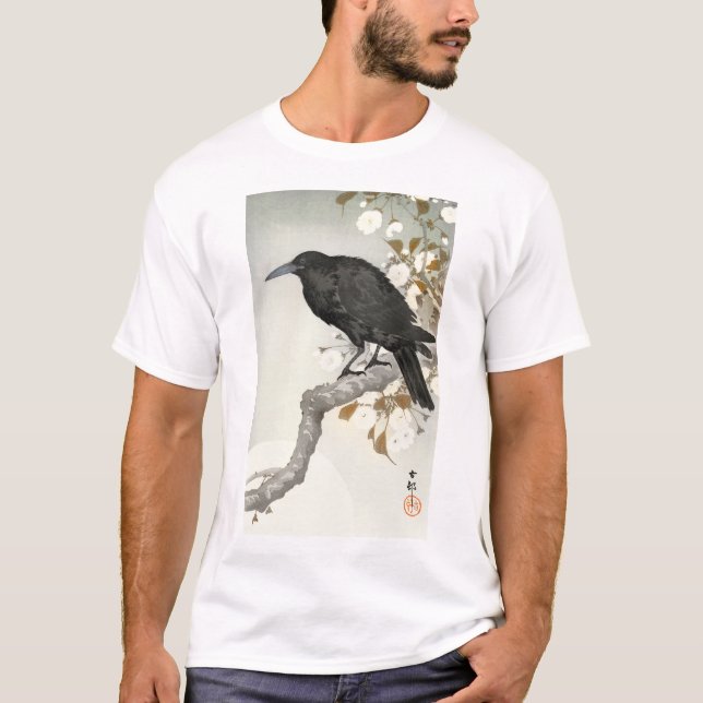 Crow Raven Koson Japanese Bird Crow T-Shirt (Front)