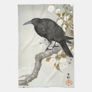 Crow Raven Koson Japanese Bird Kitchen Towel
