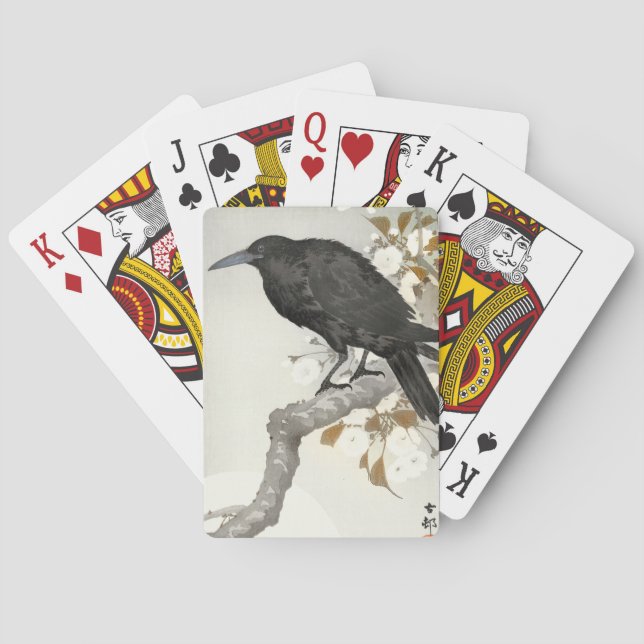 Crow Raven Koson Japanese Bird Poker Cards (Back)
