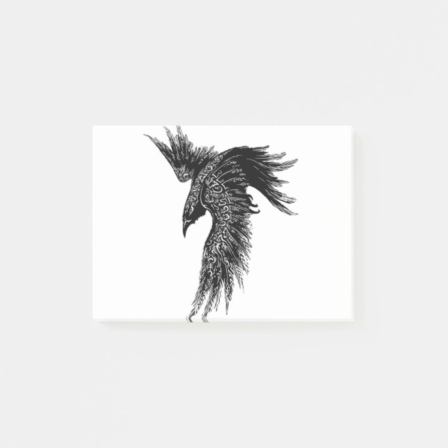 Crow Raven Norse Viking Symbol Post-it Notes (Front)