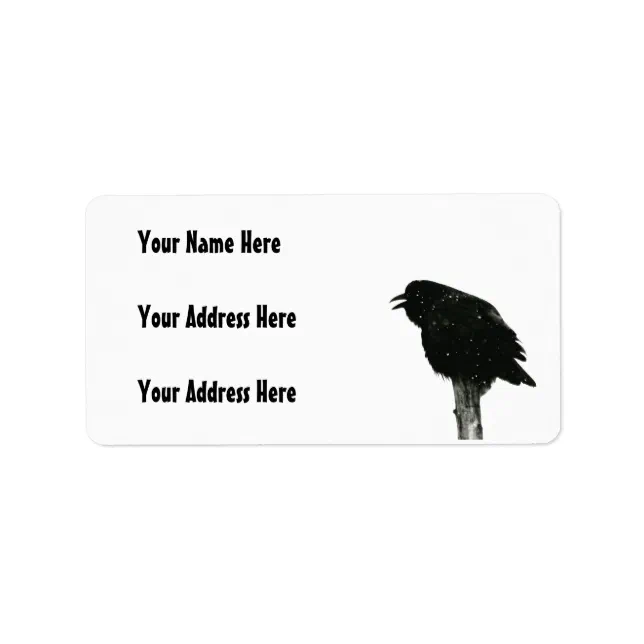 Crow/Raven Photo Label | Zazzle
