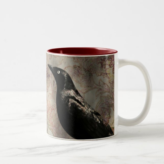 Crow/Raven Photo Two-Tone Coffee Mug (Right)