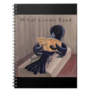 Crow Reading The Raven Funny Notebook