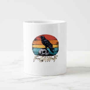 Crow, Retro F-Caw-F Bird Crow Funny Crow Bird Cawi Giant Coffee Mug