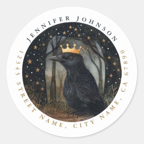 Crow Round Stickers