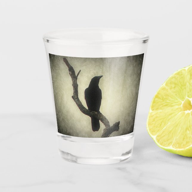 Crow  shot glass (Front)