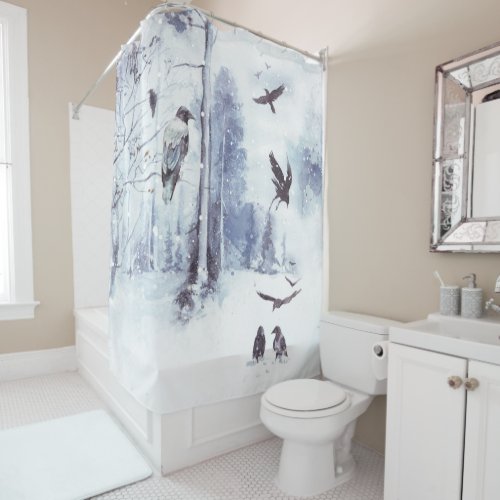 Crow Shower Curtain