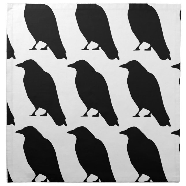 Crow Silhouette Cloth Napkin (Front)