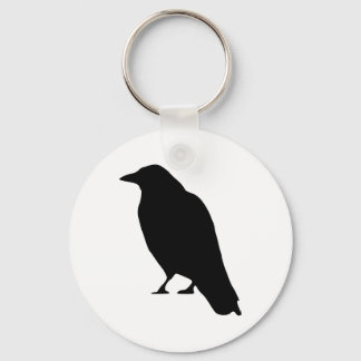 Crow Silhouette Keychain
