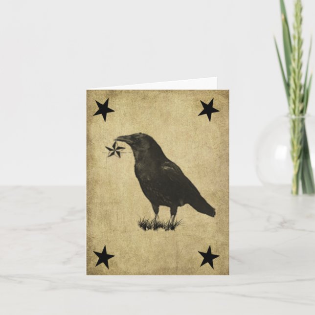 Crow & Stars- Prim Lil Note Cards (Front)