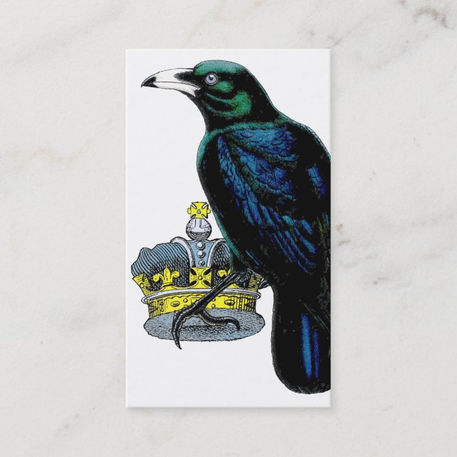 Crow steals the King's crown. Business Card (Front)