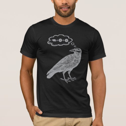 Crow Thinking of Food _ Wingspan Bird Board Game T_Shirt