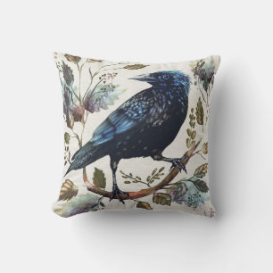 Crow Throw Pillow