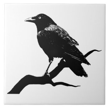 Crow Tile by andersARTshop at Zazzle