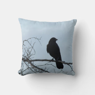 Crow Tree Throw Pillow