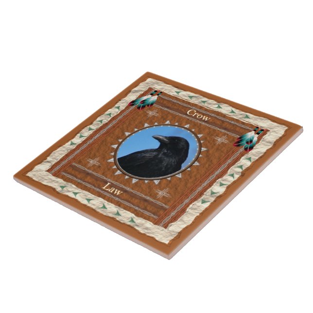 Crow Universal Law Energy Ceramic Tile (Side)