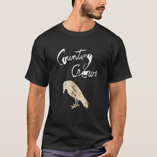 Crow Vintage Raven Gothic Retro Bird Counting T_Shirt
