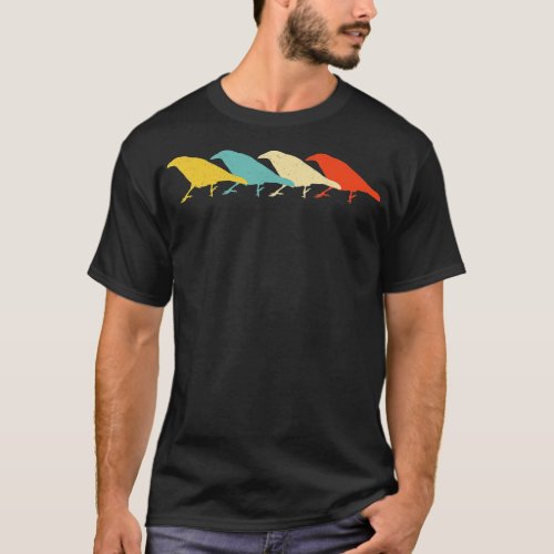 Crow Vintage Retro Raven Bird Lover 60s 70s Gift  T_Shirt