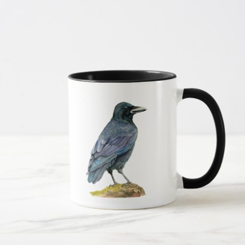 Crow Watercolor Painting Mug