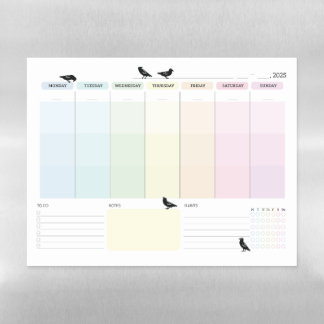 Crow Weekly Planner Magnetic Dry Erase Sheet