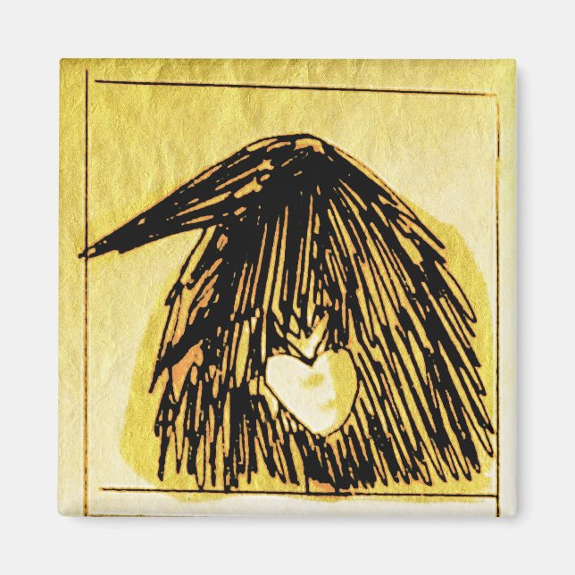 crow with a heART Magnet (Front)