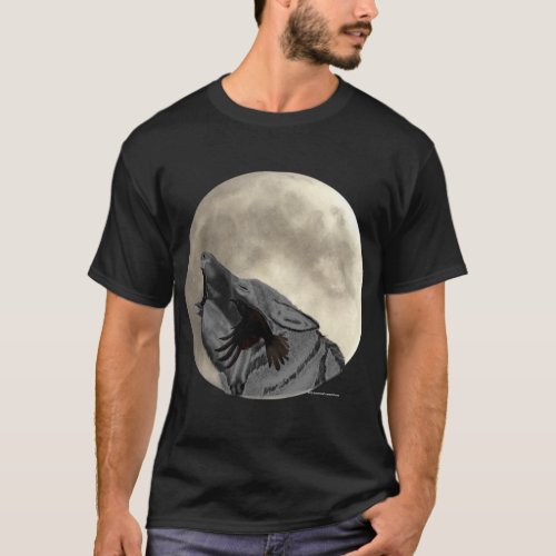 Crow Wolf Mens Dark T_Shirt