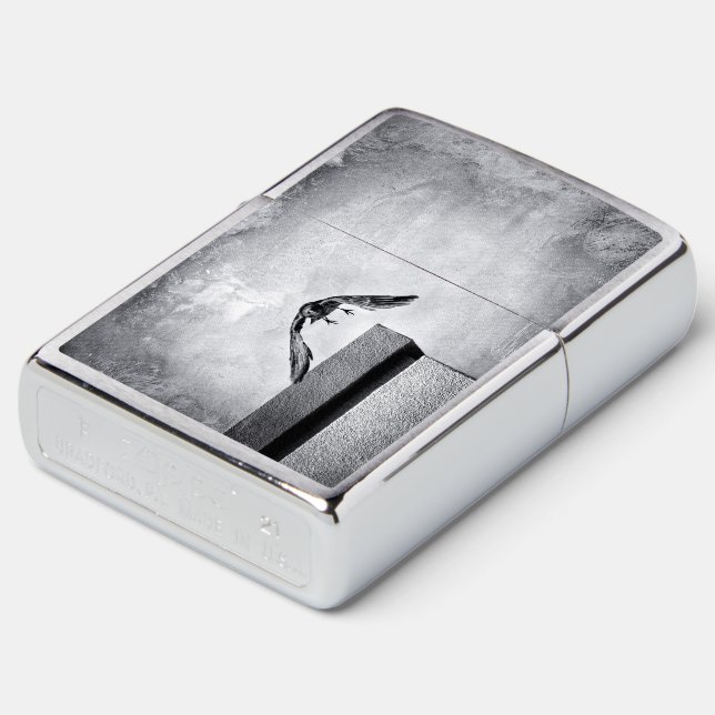 crow! zippo lighter (Angled)
