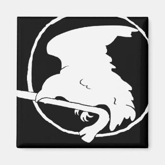 Crowbar Magnet white/black, Round and Square