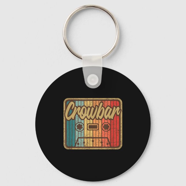 Crowbar Vintage Cette Retro Music 90s Guitar  Keychain (Front)