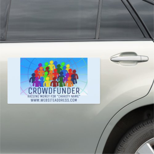 Crowd Design Crowdfunder Crowdfunding Car Magnet