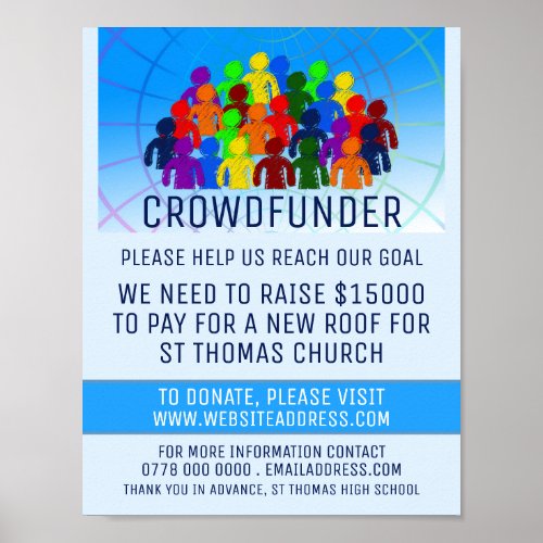 Crowd Design Crowdfunder Crowdfunding Poster
