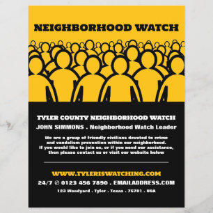 Crowd Design, Neighborhood Watch Community Advert Flyer
