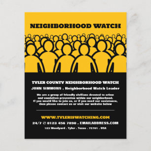 Crowd Design, Neighborhood Watch Community Advert Flyer